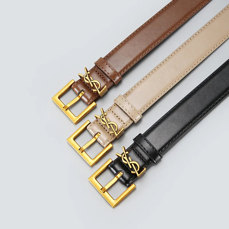 Classic Pin Buckle Women's Belt Korean Casual Thin Fashion Belt for Pants and Skirts