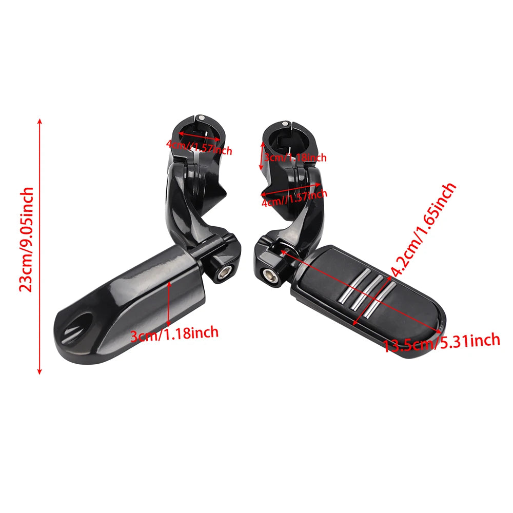 1 1/4 Inch 32mm Motorcycle Foot Rest Highway Engine Guard Foot Pegs Mount Footrest for Harley Touring Honda Kawasaki Suzuki Yamaha