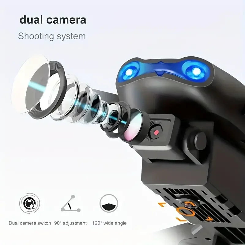 E99 Pro Drone with Flash Professional HD Dual Camera and WIFI Obstacle Avoidance for Aerial Photography Quadcopter