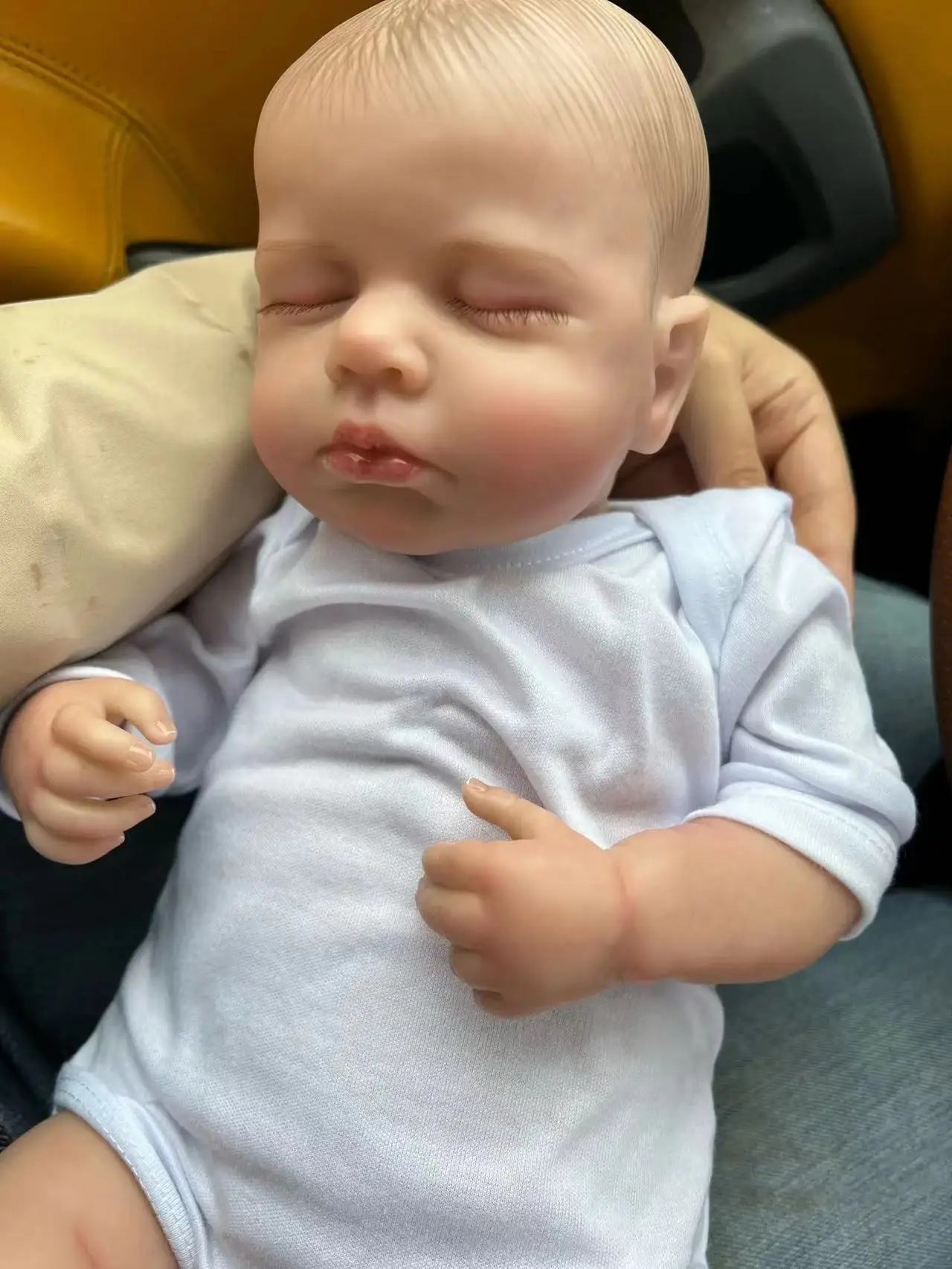 Mrb 50cm Realistic Finished Bebe Reborn Silicone Vinyl Cloth Body Doll Loulou Handmade Toy For Girls Christmas Gift