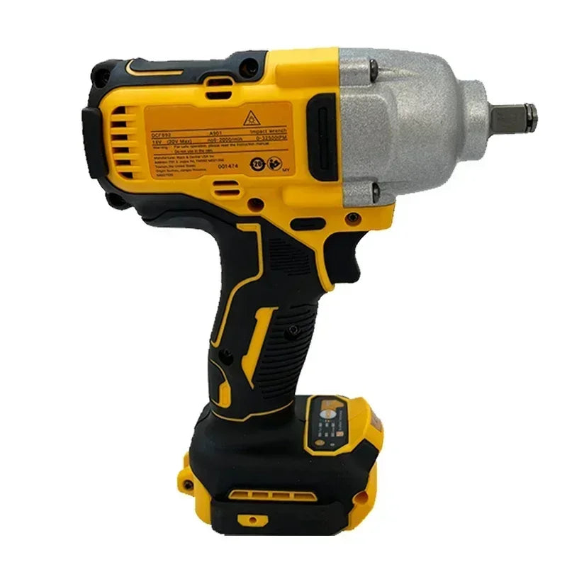 Fit Dewalt DCF892 812N.m Brushless Electric Wrench 1/2 Inch Cordless Impact Driver High Torque Three Speed Auto Repair Tools