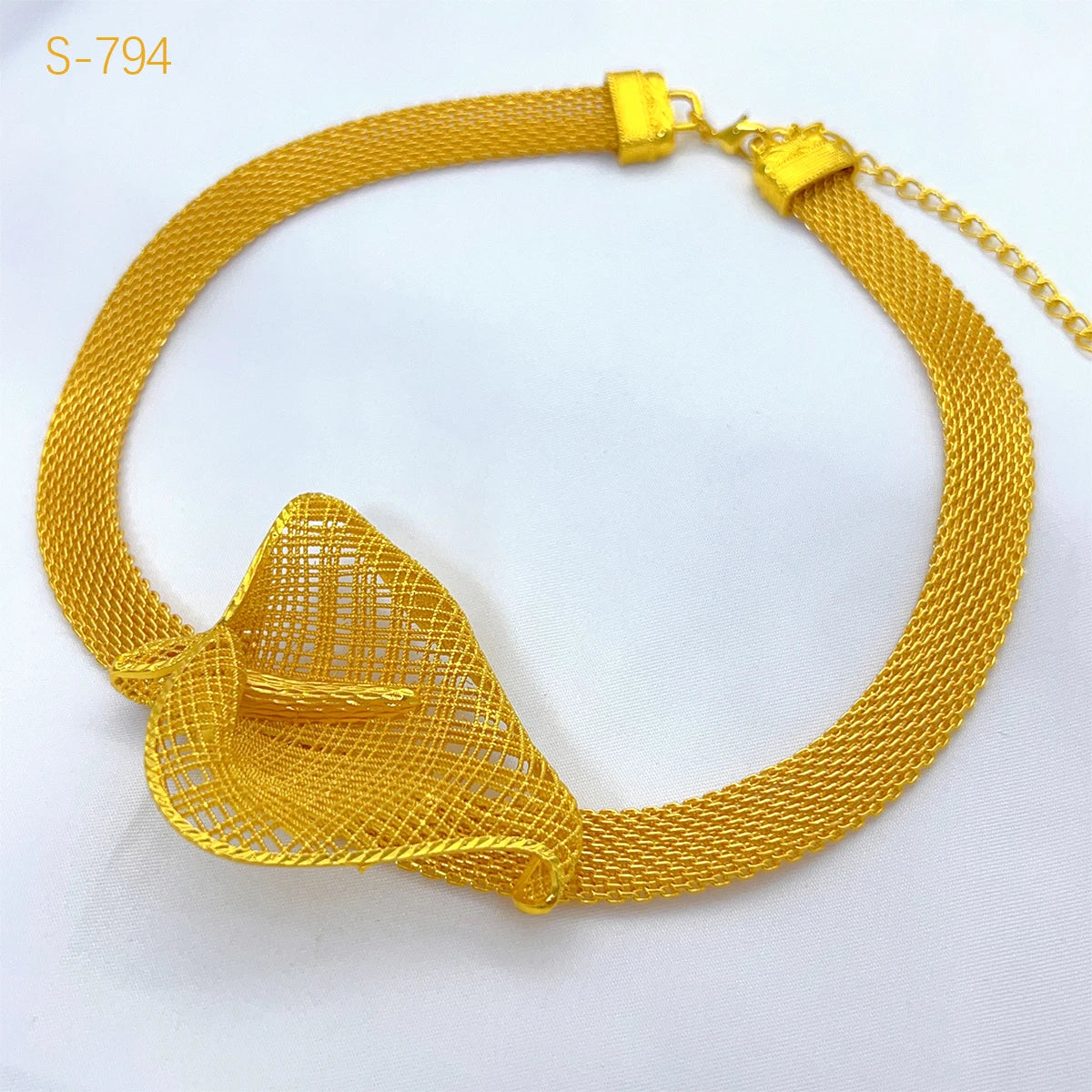 Dubai Luxury Irregular Necklace And Earrings Sets For Women Ethiopian Indian Bridal 24k Gold Color Jewelry Set Wedding
