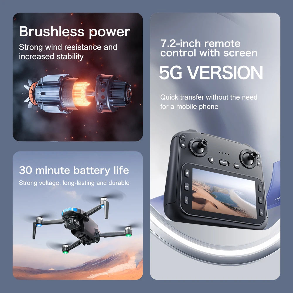 For Xiaomi S-X1 GPS Drone 8K HD professional camera Three-axis gimbal WIFI UAV Obstacle Avoidance Quadcopter Brushless Toy Gift