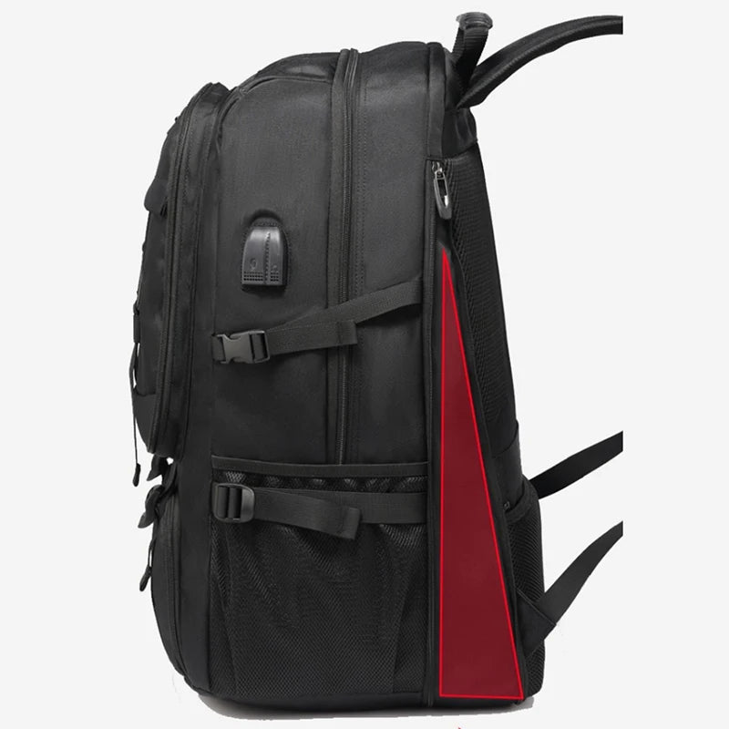 50L 80L Large Travel Backpack for Men with Separate Shoe Compartment Business Bag Outdoor Sports Waterproof Black Storage Backpack