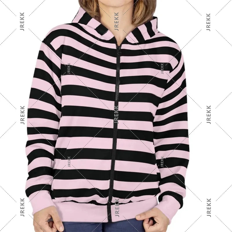 2025 Essentials Zip Hoodie Stripe Classic Fashion Streetwear Hooded Coat Rich Color Selection Spring Casual Loose Sweatshirt