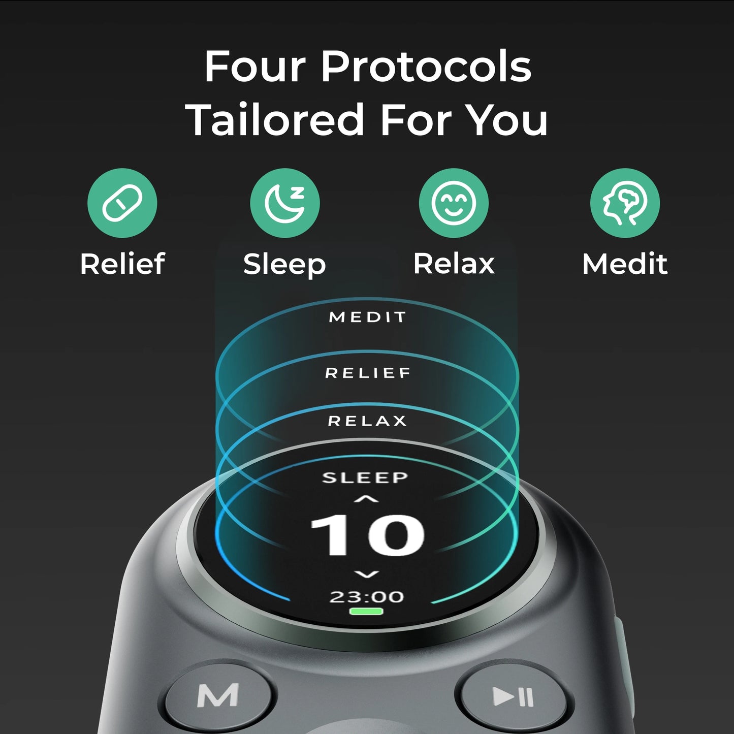 ZenoWell Luna Vagus Nerve Stimulator to Sleep Better, Deep Calm, Meditation and Drug-free Intervention for Headache