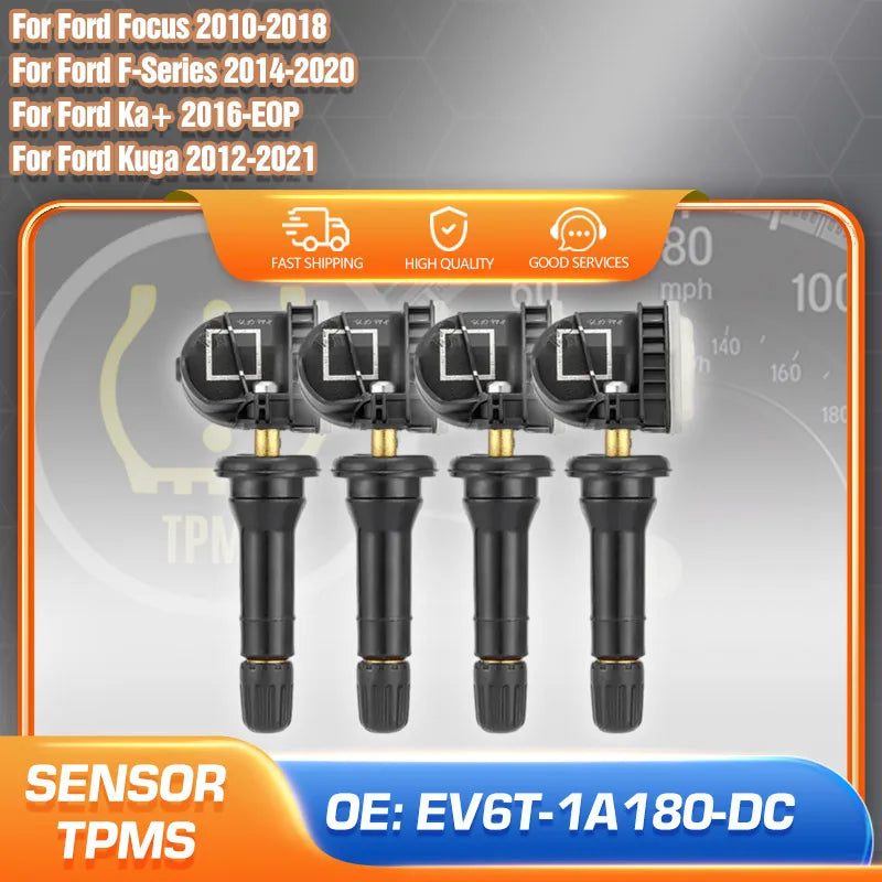 1/4PCS For Ford Focus Kuga F-Series Ka+ TPMS Sensor Tire Pressure Monitor EV6T-1A180-DC 433 MHz Parts