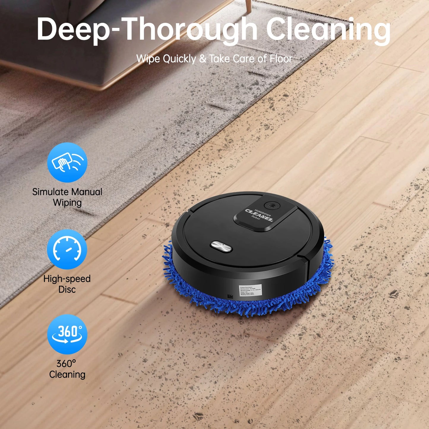 Mopping Cleaner Machine Intelligent Sweeping Robot Cleaner Dry and Wet Smart Sweeping Mopping Machine  for Home Carpet Cleaning