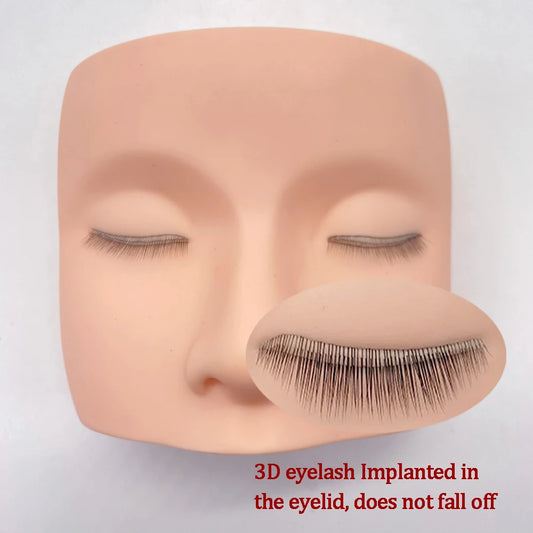 3D Lashes Eyelash Extension Mannequin Head High Quality Silicone Practice Tool Realistic Texture