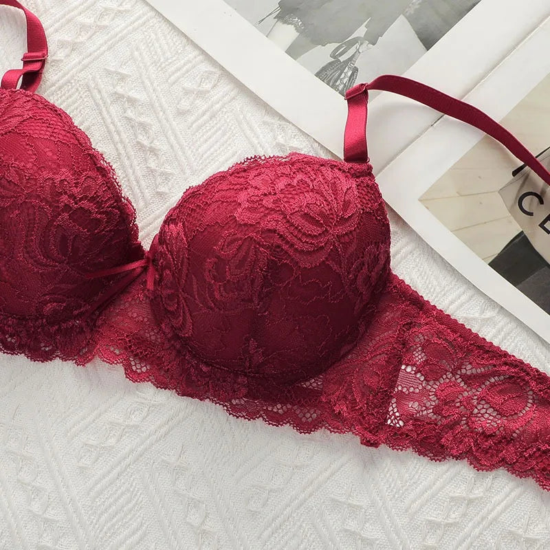 Lace Bras Set For Womens Sexy brs & panty sets Female Lingerie Embroidered 34/75 36/80 38/85 BCD Cup Underwear