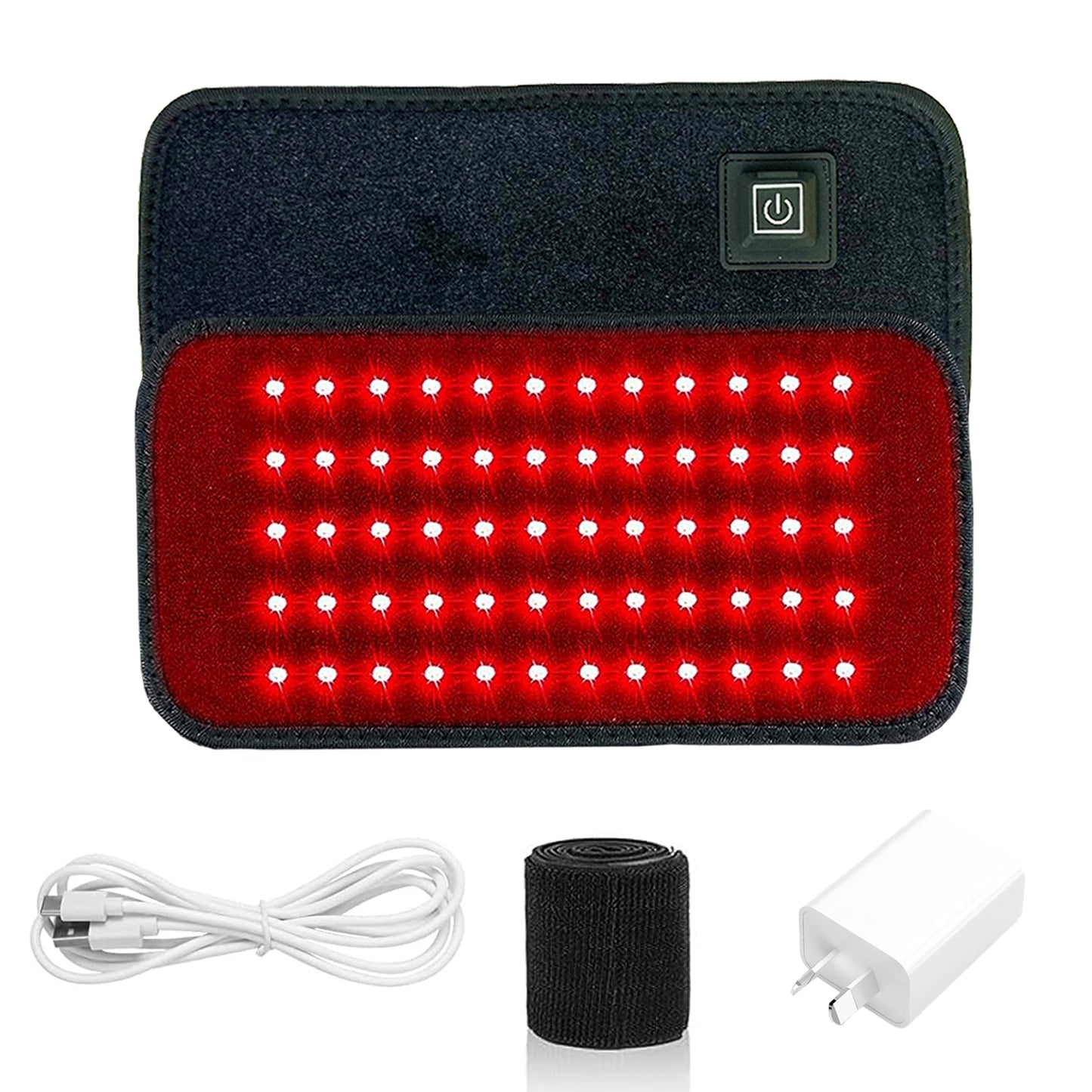 60 LEDs Red and Infrared Light Therapy Belt 850nm 660nm Back Fat Burning Wrap Slimming Machine Waist Heat Pad Full Body