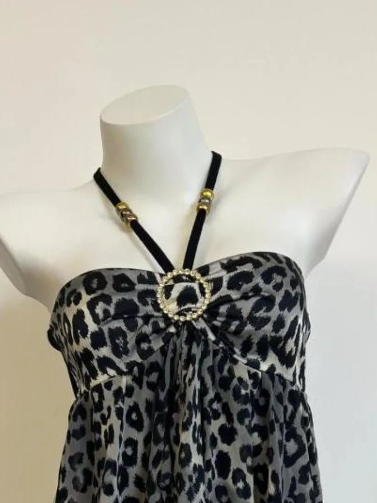 Women Summer Crop Tops 2025 Halter Backless Loose Vest