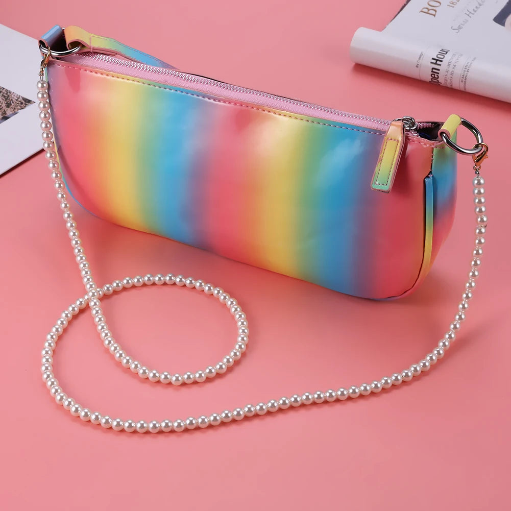 Portable Pearl Bag Strap Belt Handles Women Shoulder Handbag Chain Replacement