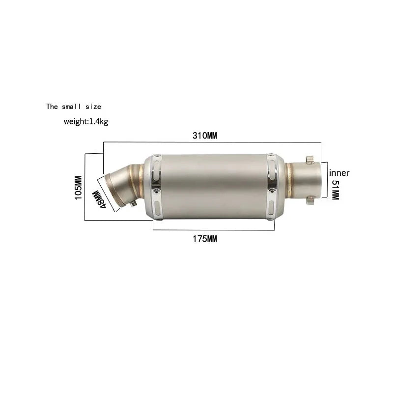 Universal 51mm Motorcycle Exhaust Yoshimura Muffler with DB Killer for Yamaha PCX125 FZ1N Z900 CBR500R R6 R25 R3 R1