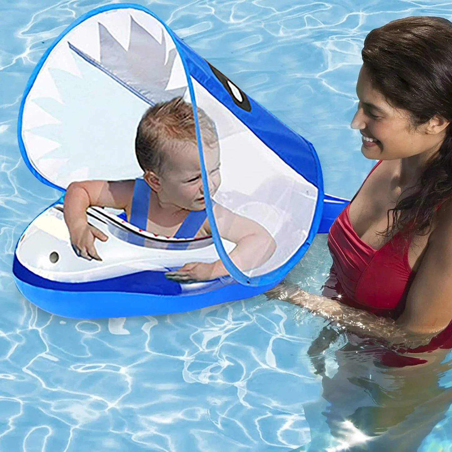 Baby Pool Float Pool Float Ring For Baby Iatable Infant Float For Swimming Iatable Shark Design Float Ring With Sun