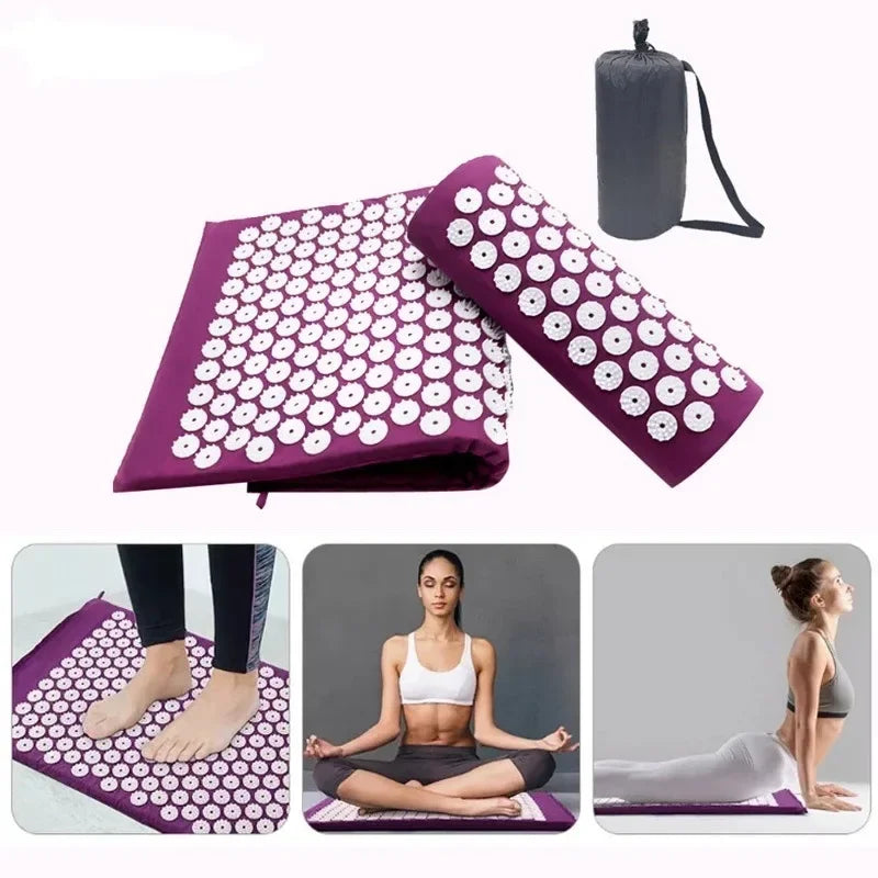 1PC/SET Acupressure Massager Cushion Pillow Relieve Stress for Back Pain Relief Yoga Muscle Relaxation Portable Stress Relief