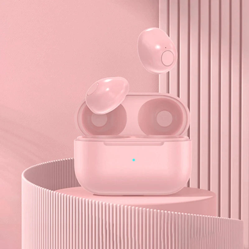 Invisible Earphones Mini Headphones Bluetooth TWS Wireless Sleep with Microphone HD Call Semi In Ear Earbuds Noise Reduction