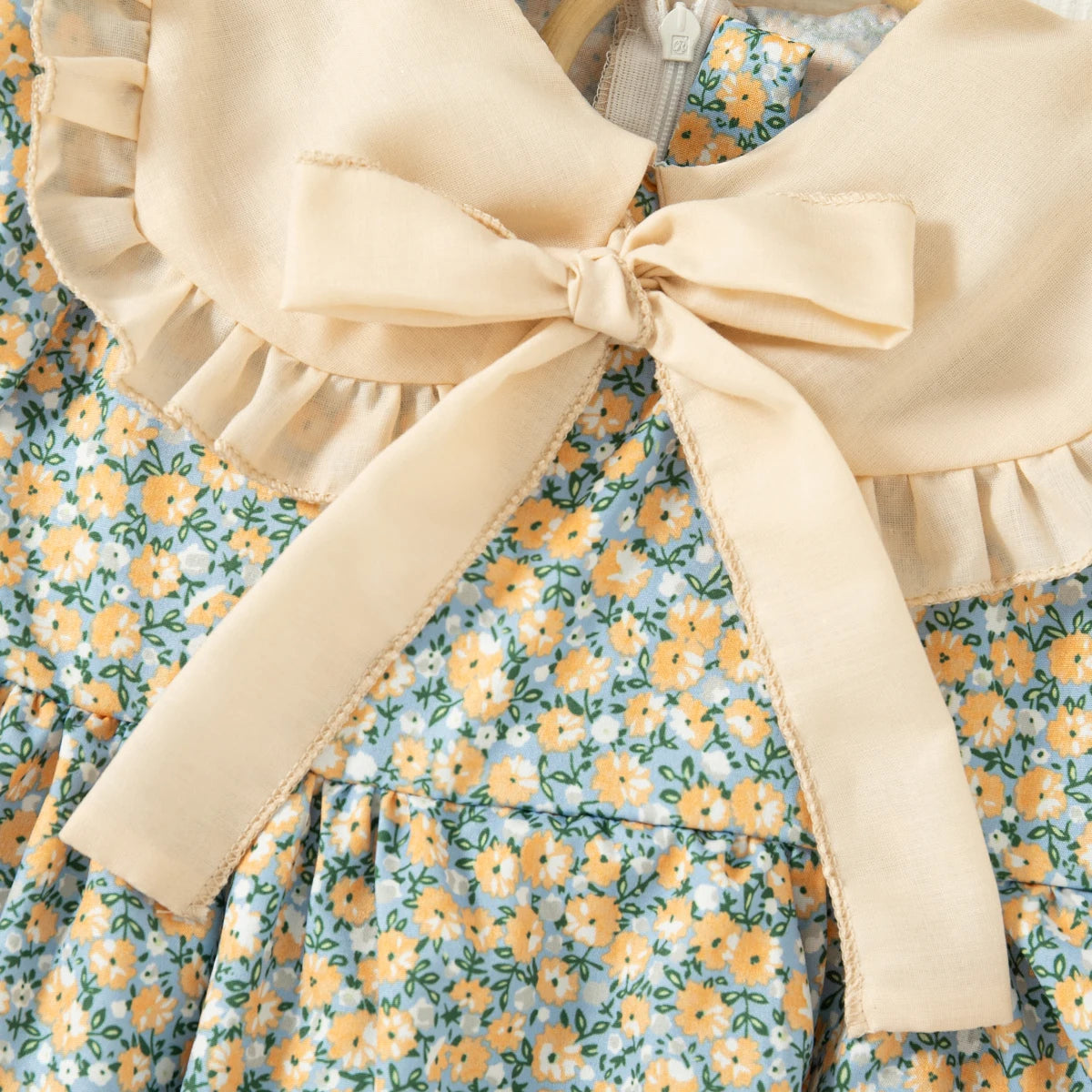 Baby Girl Summer Floral Bow Short Sleeve Dresses Cute Cotton Clothing for Girls 1-3 Years