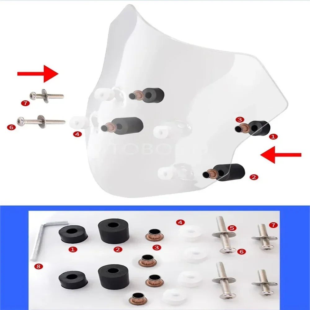 CFMOTO 650MT Windshield Modification High Breastplate for Enhanced Riding Experience