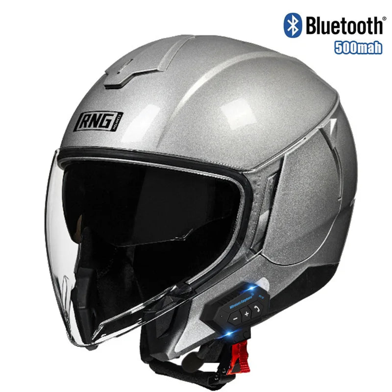 3C certified motorcycle Bluetooth helmet 3/4 half helmet men's and women's motorcycle helmets