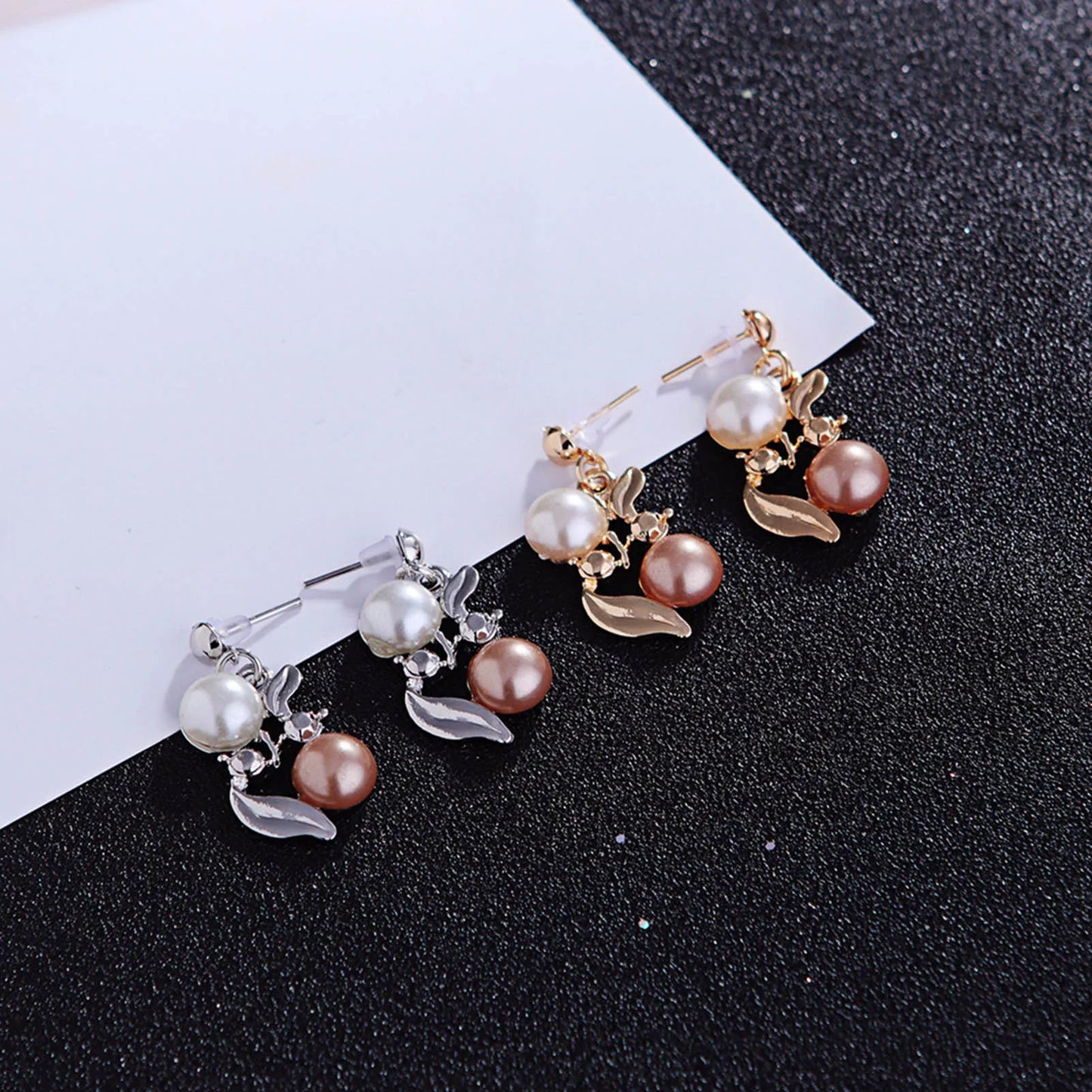 Imitation Pearl Necklace Jewelry set Dinner Banquet Jewelry Dress Necklace Earrings for Party Dating Shopping Wearing MIAO