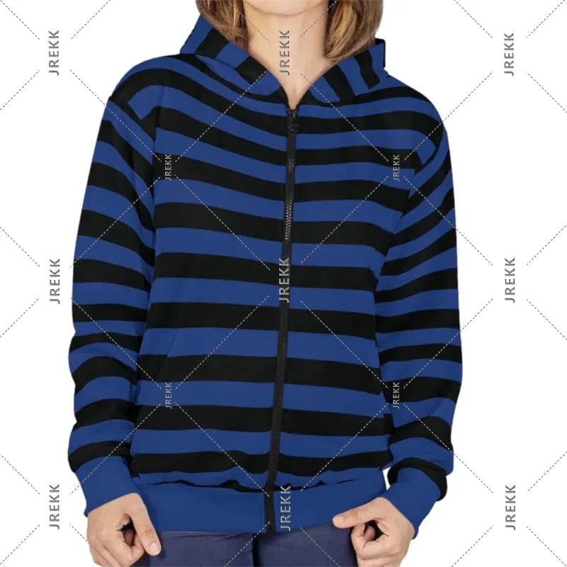 2025 Essentials Zip Hoodie Stripe Classic Fashion Streetwear Hooded Coat Rich Color Selection Spring Casual Loose Sweatshirt