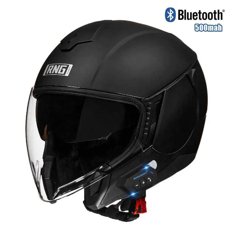 3C certified motorcycle Bluetooth helmet 3/4 half helmet men's and women's motorcycle helmets