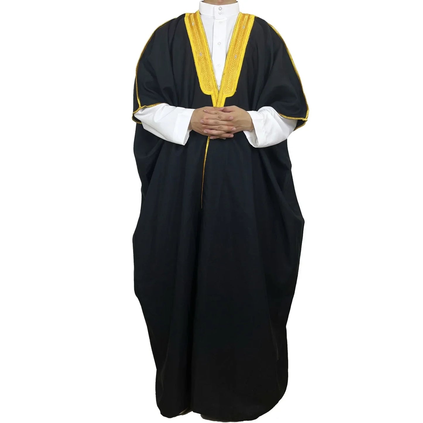 Cross-Border Embroidery Men's Formal Gown Arabic Conservative Long Kaftan Gown Malay-Arab Culture Academic Speech Gown