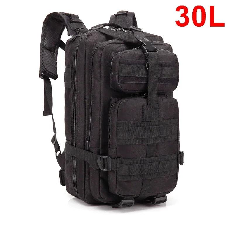 QTQY 30L 50L Tactical Backpack for Men Travel Survival Outdoor 3P Assault Pack EDC Molle Hiking Trekking Hunting Bag