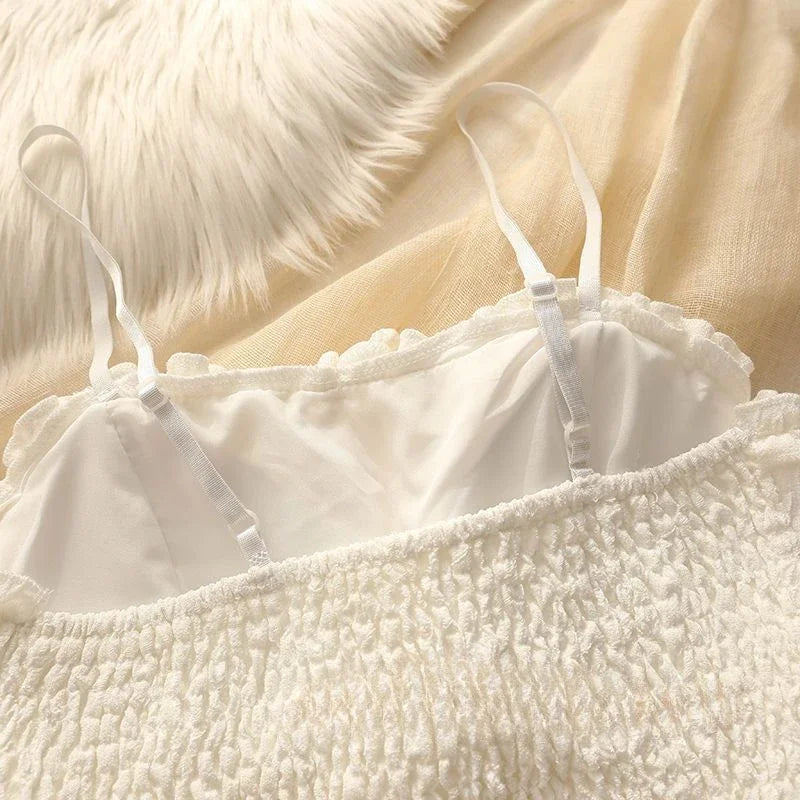 Women Camisole Sexy Solid Bowknot Sling One Piece Camisole Vest Sexy Ruched Trim Crop Tube Top Summer Breathable Women's Tank