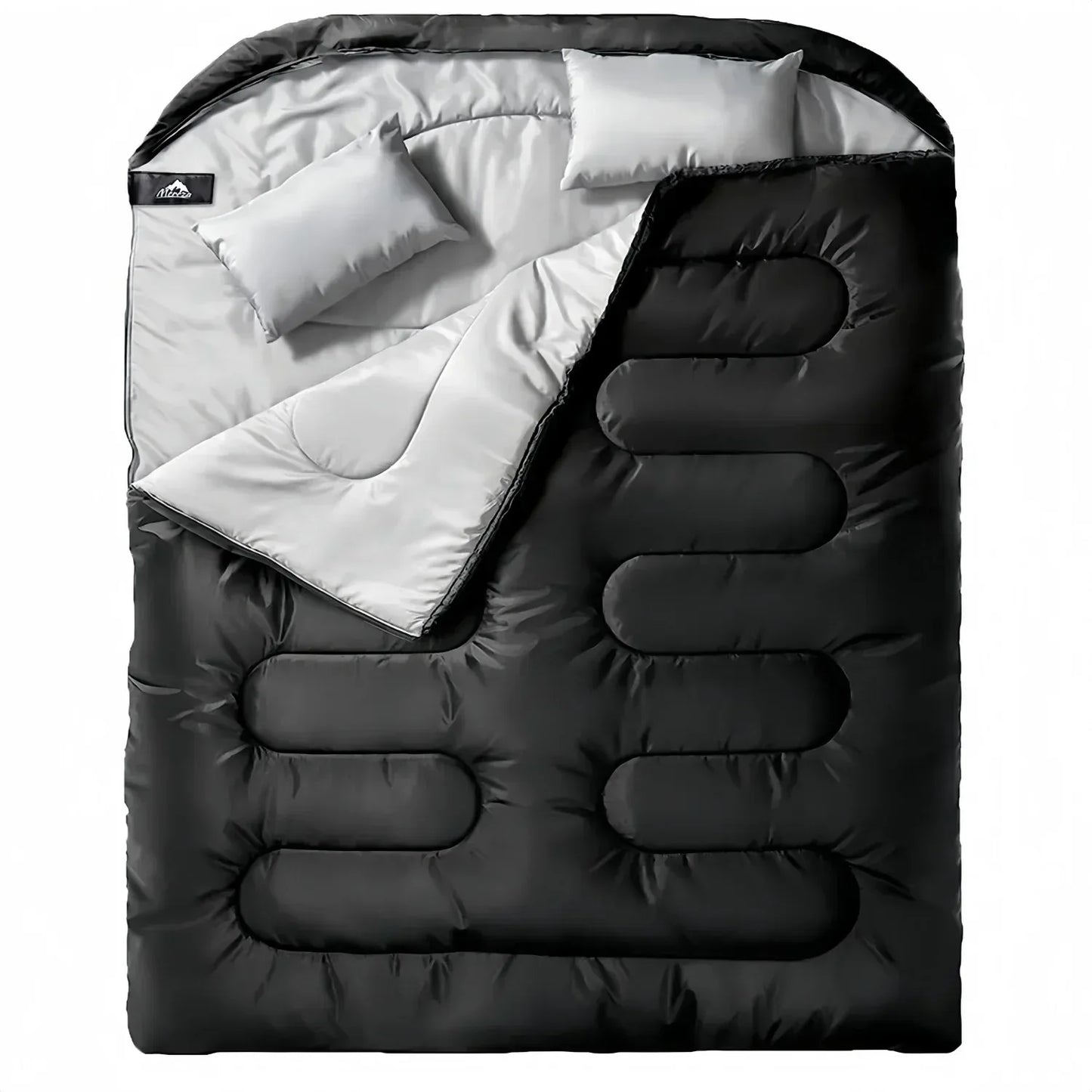 220 x 150 CM Ultralarge Double Person Sleeping Bag 2700g Filling White Hollow Cotton Cold Weather Comfortable Outdoor Camp