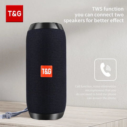 Bluetooth Speaker TG117 Portable TWS Sound Box Waterproof Outdoor Stereo Surround Speaker with TF and FM Radio Support