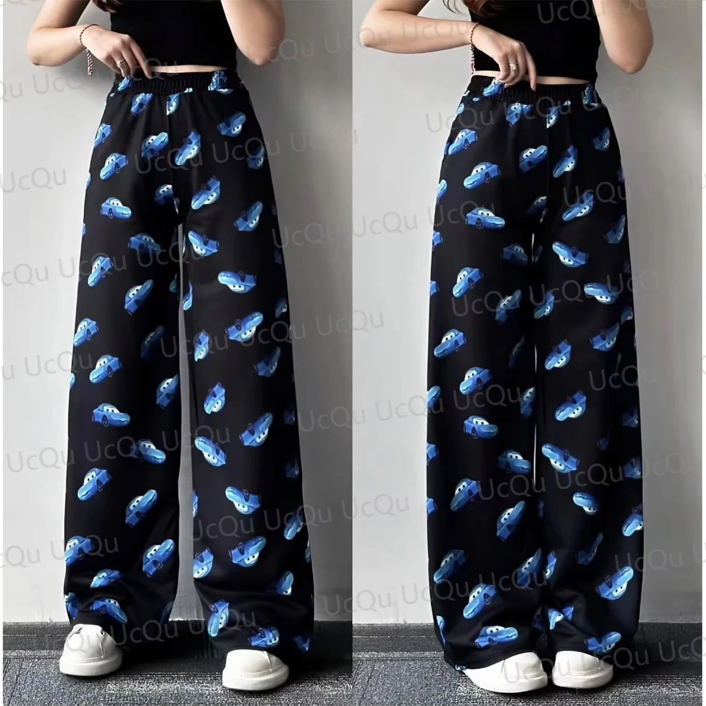 2025 The Cars Lightning McQueen And Sally Summer Cotton T-Shirt With Pajama Pants Oversized Suit For Adults And Kids Unisex Clothing