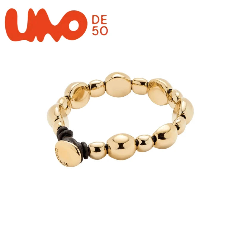 High-Grade UNOde50 Silver Plated S925 and Gold Plated 14K Bracelet Elegant Gift Choice for Women