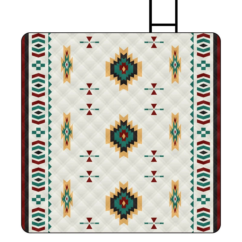 Outdoor Picnic Mat, Lawn Mat, Moisture-Proof Camping Mat, Aluminum Film Base, Large, Machine Washable, Thickened, 2x2m