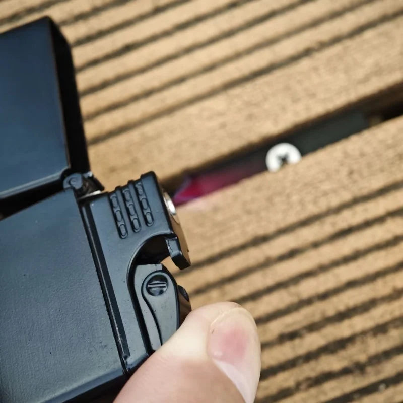 Creative Metal Jet Red Flame Gas Lighter Outdoor Windproof Portable Turbine Torch Lighter for Men's Gift Cigarette Accessories