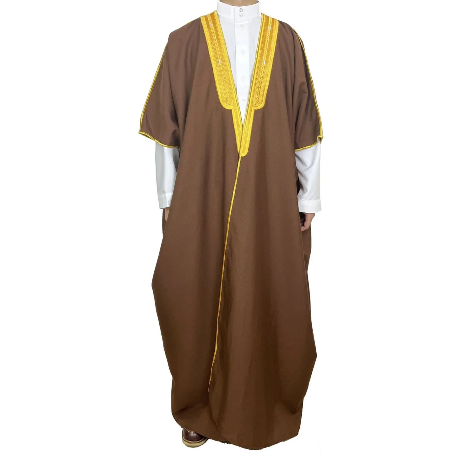 Cross-Border Embroidery Men's Formal Gown Arabic Conservative Long Kaftan Gown Malay-Arab Culture Academic Speech Gown