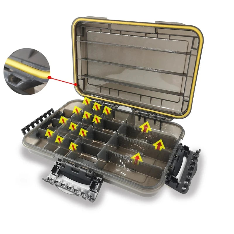 Large Capacity Waterproof Fishing Tackle Box Fishing Accessories Tool Storage Box Fish Hook and Fake Bait Storage Box