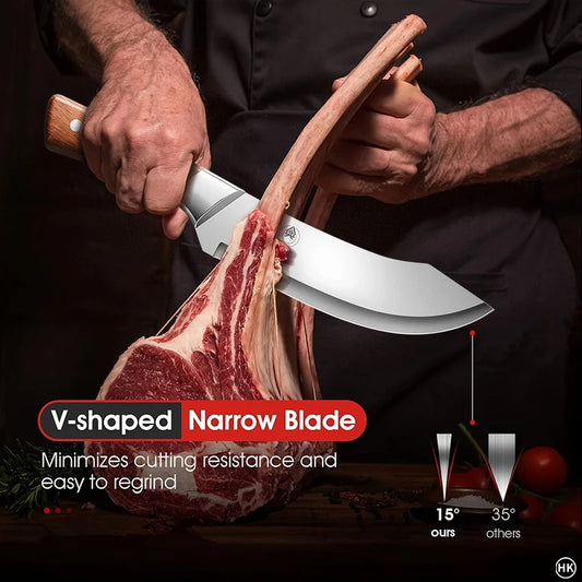 Stainless Steel Ultra Sharp Bending Fracture Knife for Precise Cutting Trimming and Peeling by Professional Butchers