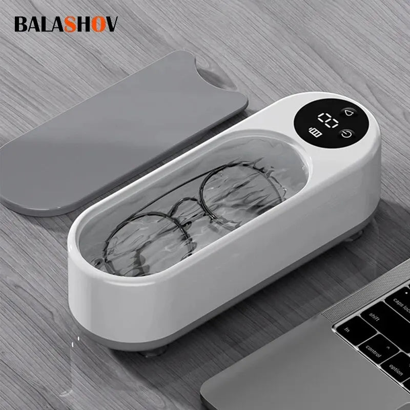 Portable Household Cleaning Machine 450ml Ultrasonic Jewelry Cleaner for Rings Glasses and Makeup Brushes