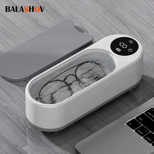 Portable Household Cleaning Machine 450ml Ultrasonic Jewelry Cleaner for Rings Glasses and Makeup Brushes
