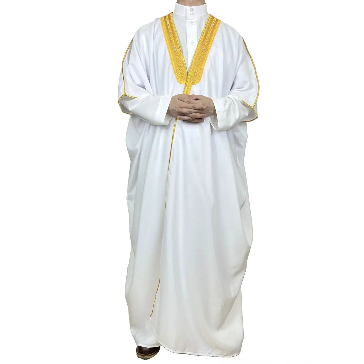 Cross-Border Embroidery Men's Formal Gown Arabic Conservative Long Kaftan Gown Malay-Arab Culture Academic Speech Gown