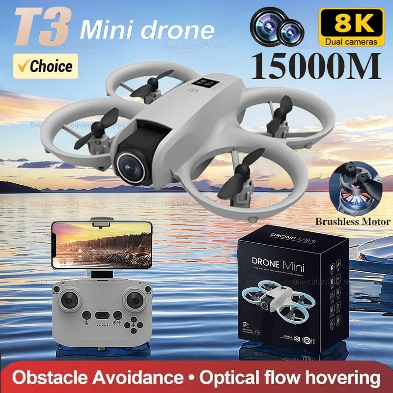 2025 New T3 Drone 8K HD 5G GPS Photography Remote Control Professional Aerial Aircraft Dual Camera Quadcopter Toy UAV Gift