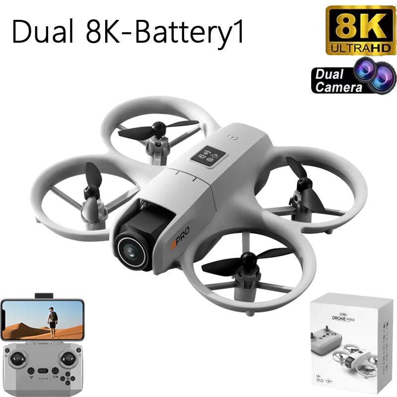 I1PRO Mini Drone Professional 8K HD Camera Drone 5G WIFI FPV UAV With Screen Remote Control Aerial Quadcopter Toy Gift