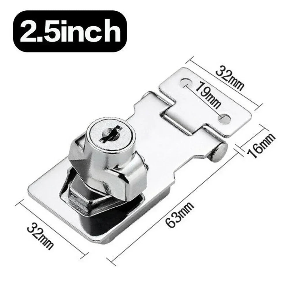 Garage Lock Office Cabinet Security Lock Hardware Locking Hasp Heavy Duty Locking Hasp Staple With Keys Padlock Cupboard Shed
