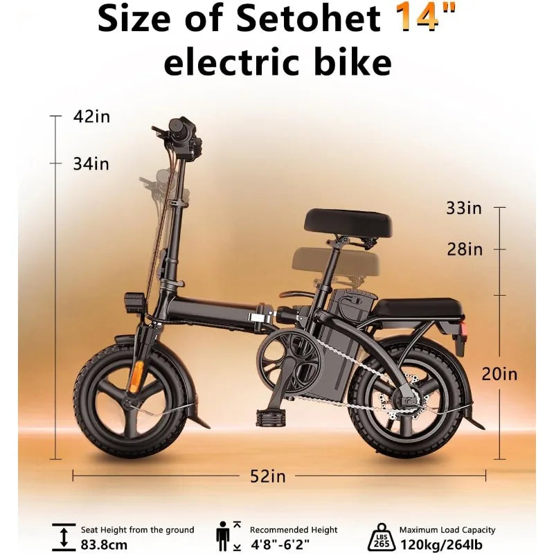 Samson Shopping 25 Foldable Electric Bike For Adults 500W