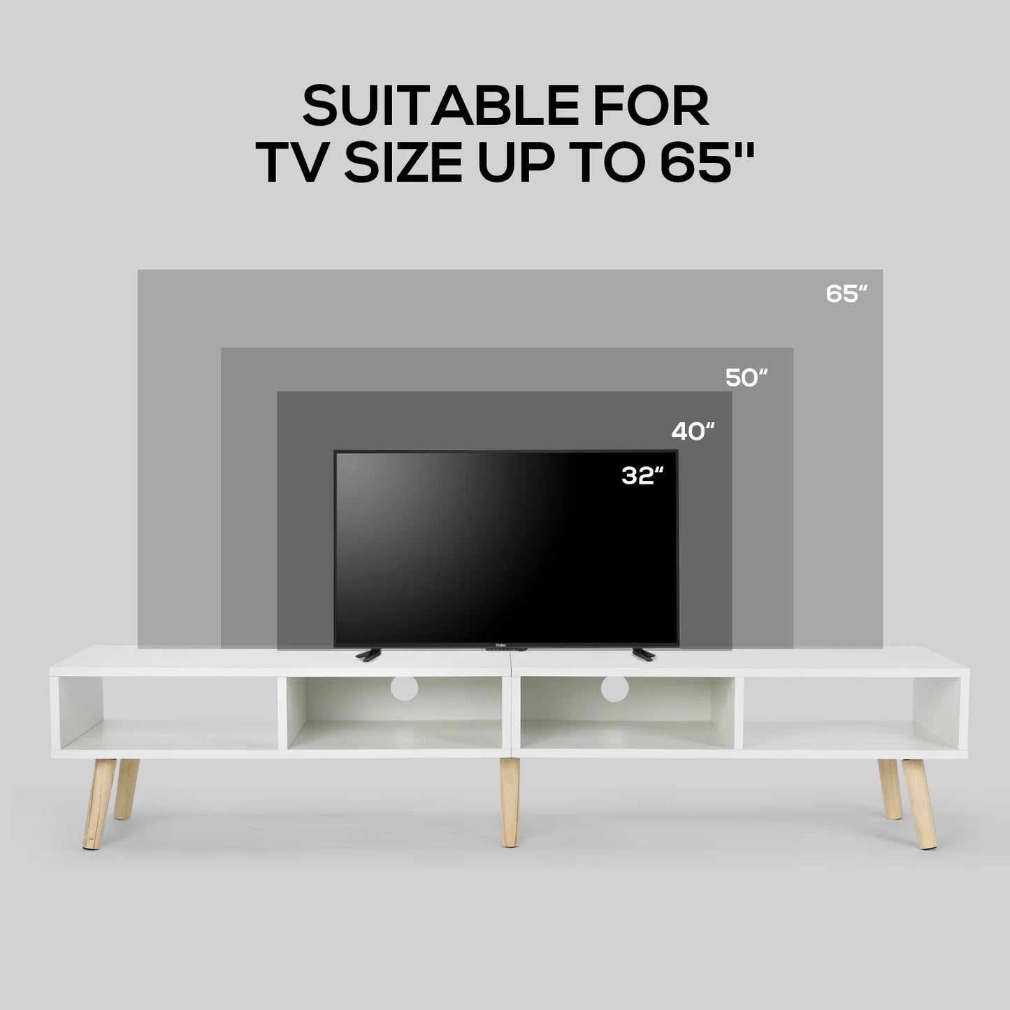 VOWNER Modern TV Stand Mid Century Design for Living Room and Bedroom