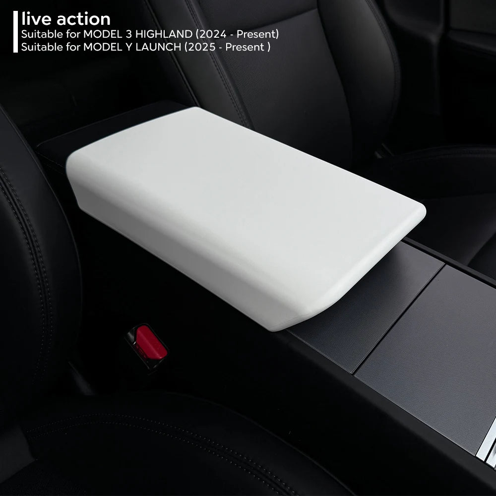 TPE Soft Case Center Console Arm Rest Lid Armrest Cover Accessories for Tesla Model Y Launch Juniper 2025 and Model 3 Highland 2024