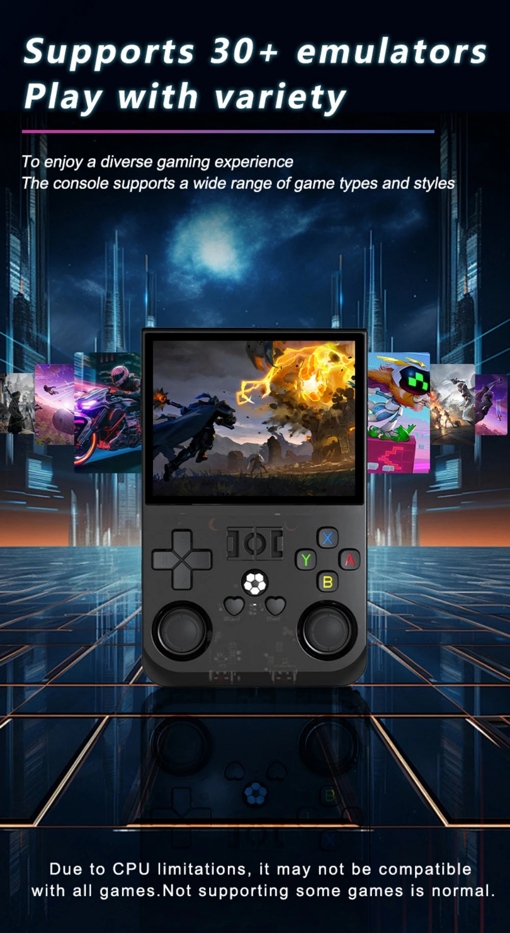 Open Source R36 Pro Retro Handheld Video Game Console with 22000 Games and 35 Inch IPS Screen