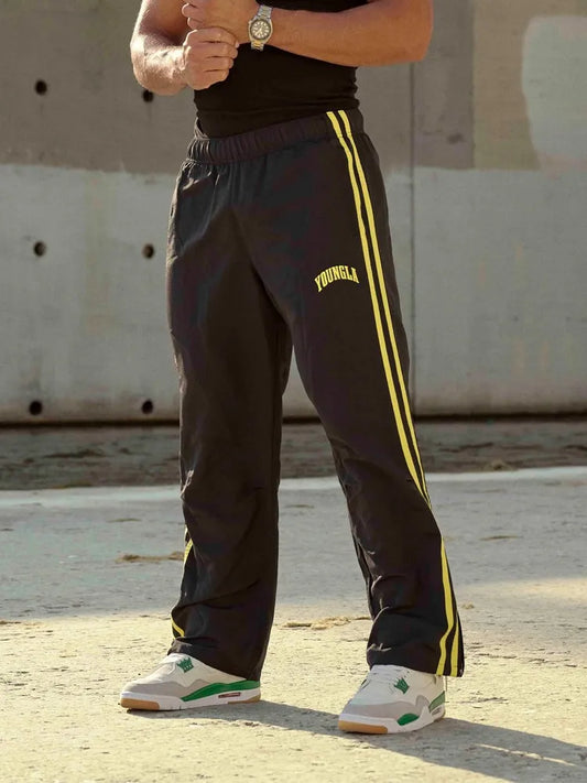 Spring and Autumn New Men's Sports Pants with Double Stripe Design Casual Wear